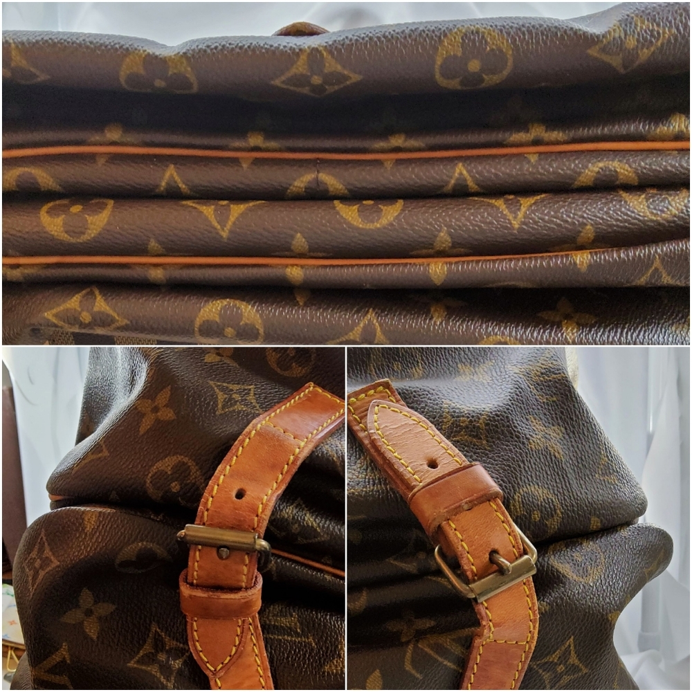LOUIS VUITTON VINTGE SAUMUR 30 MONOGRAM CROSSBODY DOUBLE BAG,CERTIFIED AUTHENTIC - Picture 8 of 16